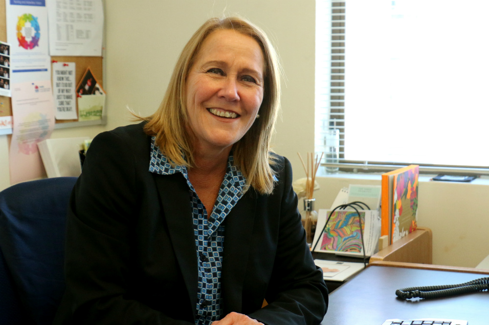 Lady at desk in office