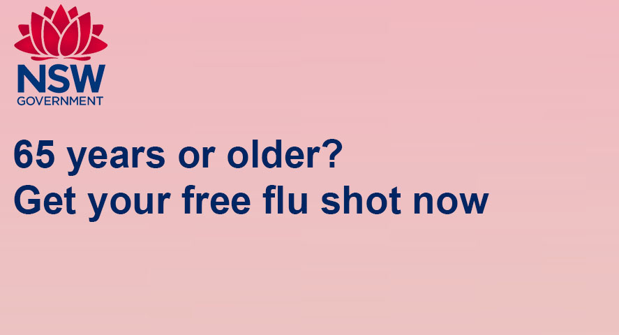  Over 65 Get vaccinated Get a free flu shot