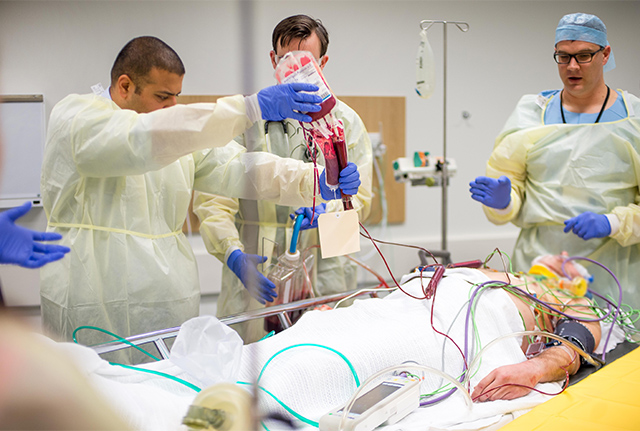 Patient being treated in Emergency Department 