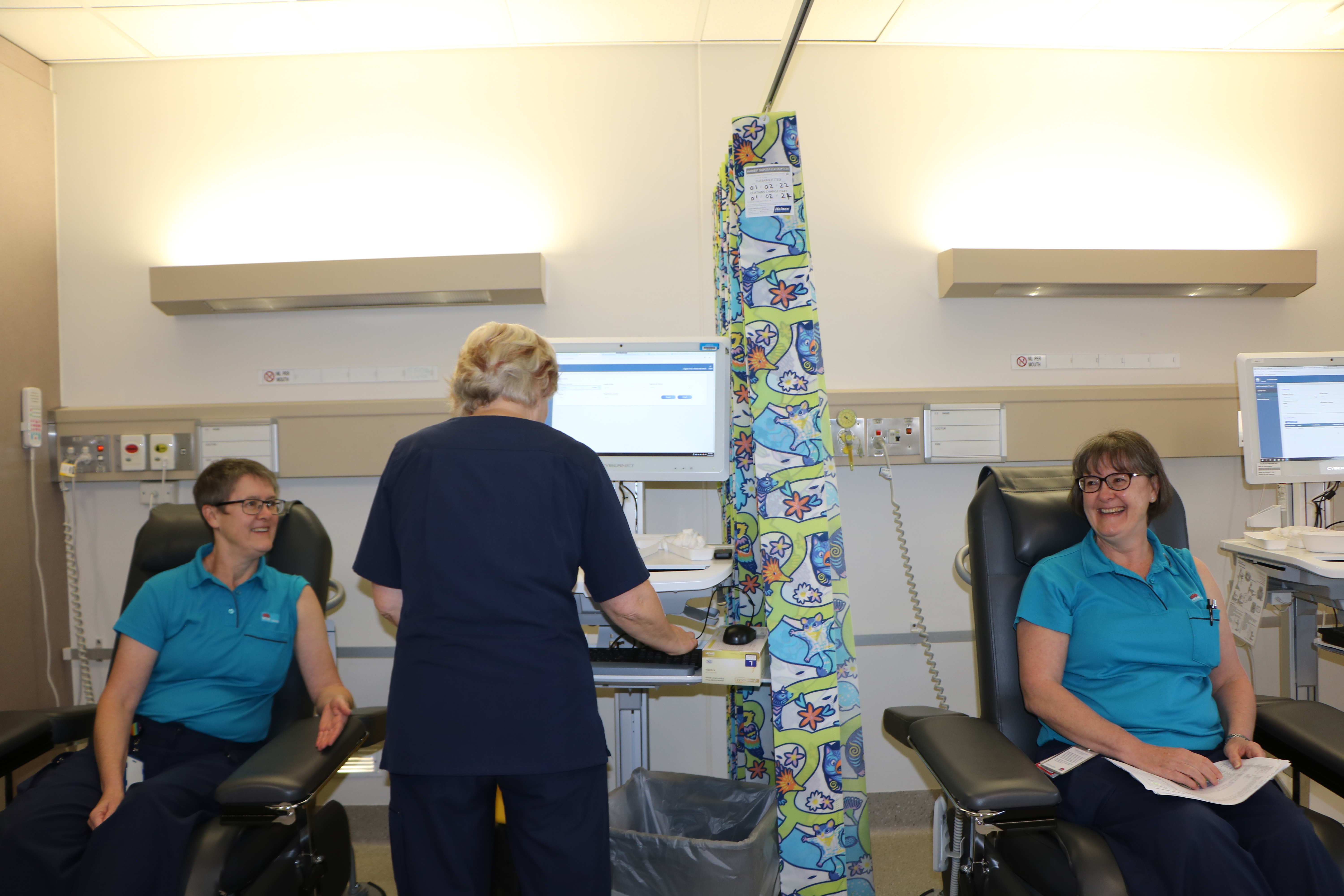 Staff receive their flu vaccinations