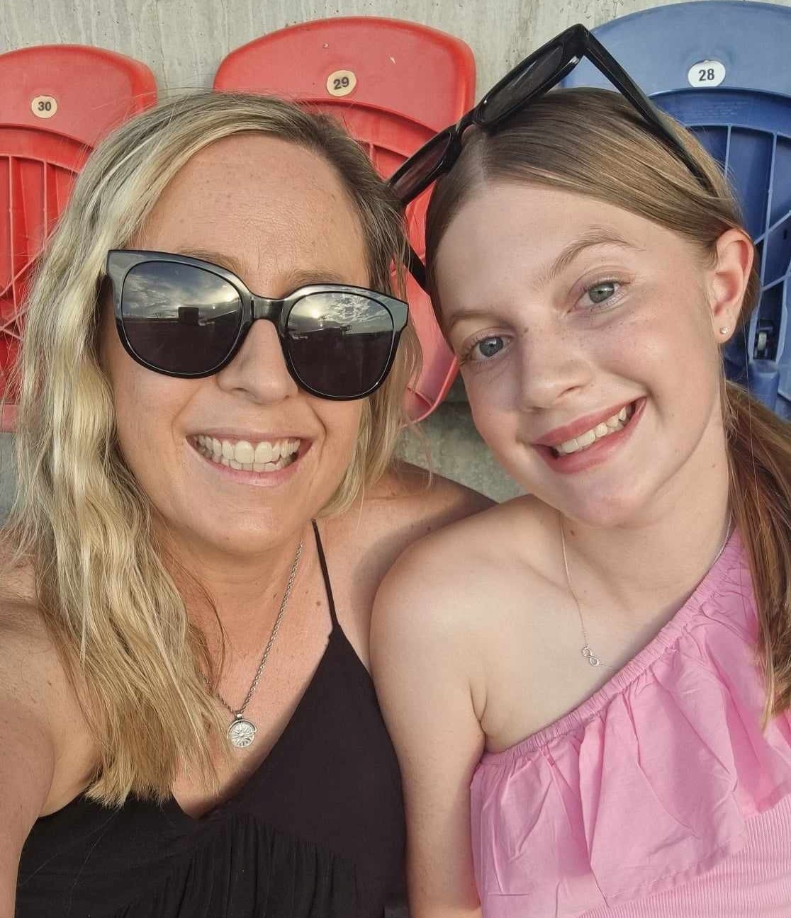 Transplant recipient, Ruby with mum