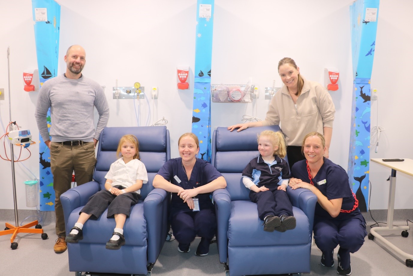 Parents, children and staff in POD.